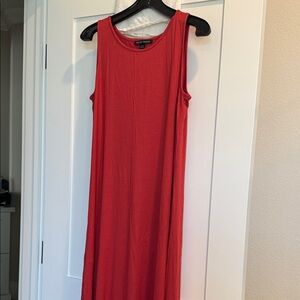 Boston Proper Bold Rust Colored Maxi Dress